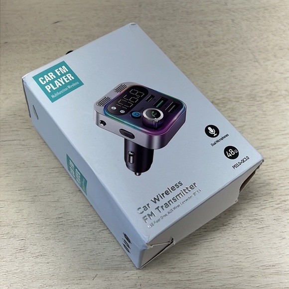 NIB - Multifunctional Car Wireless FM Transmitter, Hand-Free Adapter and Charger - Picture 12 of 13